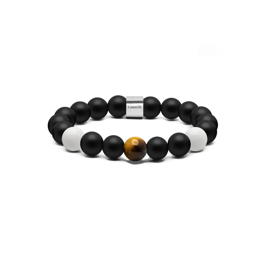 Perlenarmband Matte Elegance Onyx Malaysia Tigerauge